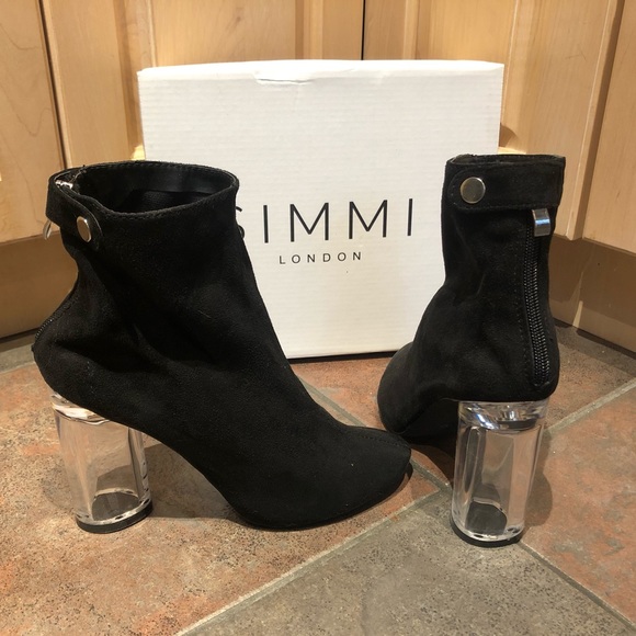Simmi London Perspex Booties - Picture 1 of 2